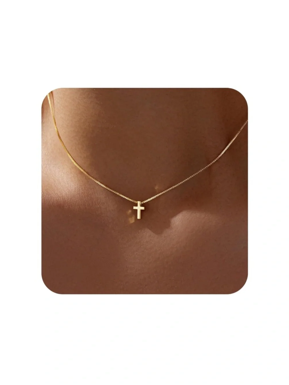 Gold Cross Pendant Necklace